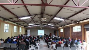 El salón de la ciudad “Zoila Gómez Jaramillo” acogió a la población que concurrió a la socialización.